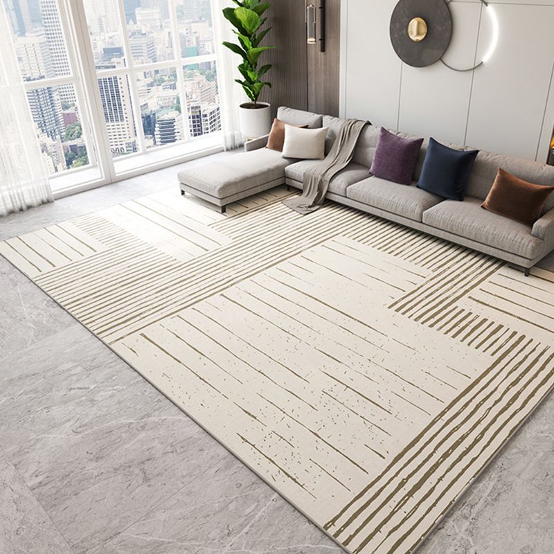 Light Brown Modern Rug Blending Color Piece Rug Washable Rug for Living Room