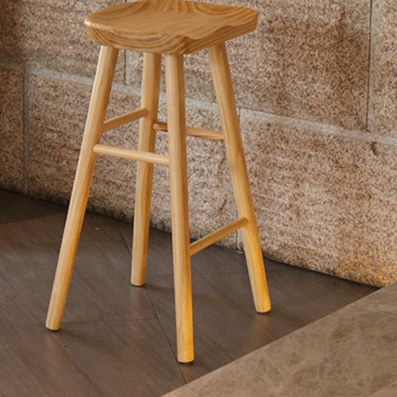 Tabouret de Bar en bois de Style industriel, siège de selle, tabouret de comptoir pour Bar de cuisine