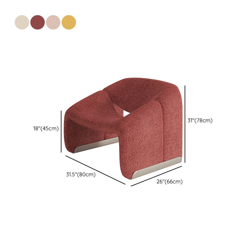 Contemporary Sled Side Chair Solid Color Bedroom Lounge Chair