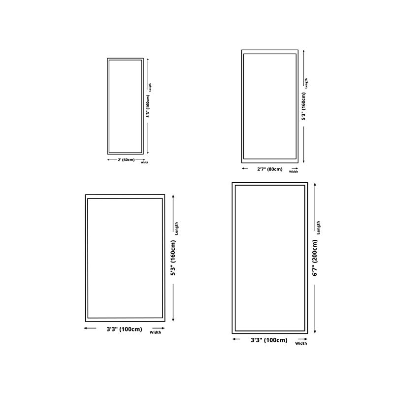 Light Green Color Block Rug Polyester Casual Rug Non-Slip Backing Rug for Living Room
