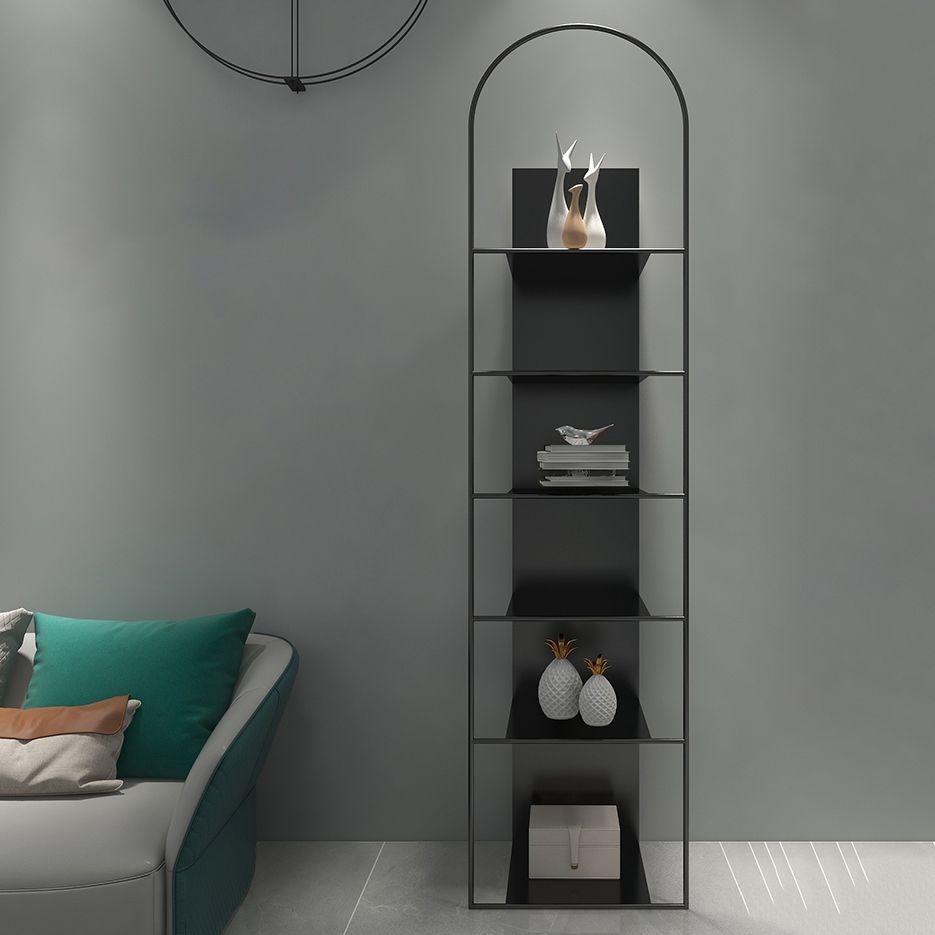 Modern Style Bookshelf Closed Back Metal Bookcase for Living Room
