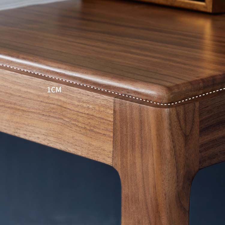 Mid-Century Modern Pine Console Sofa Table Rectangle End Table with 4 Legs for Hall