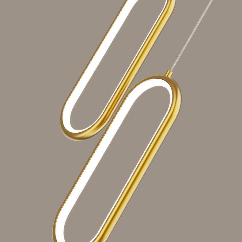 Geometric Metal Suspended Lighting Fixture Modern Style Pendant Lighting Fixtures