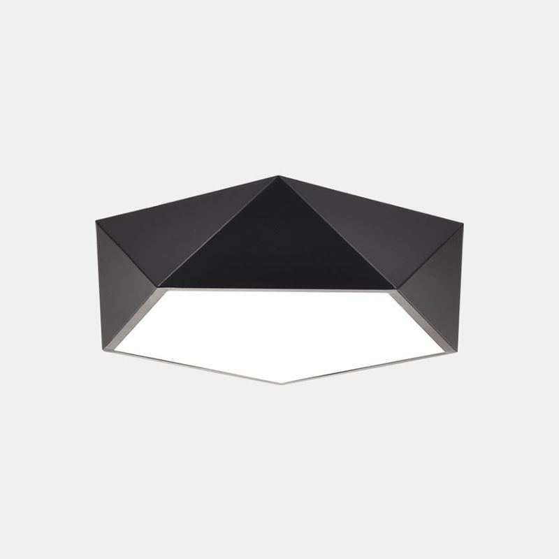 Geometric Shape Ceiling Mounted Fixture Minimalist Metal LED Flush Mount Light for Office