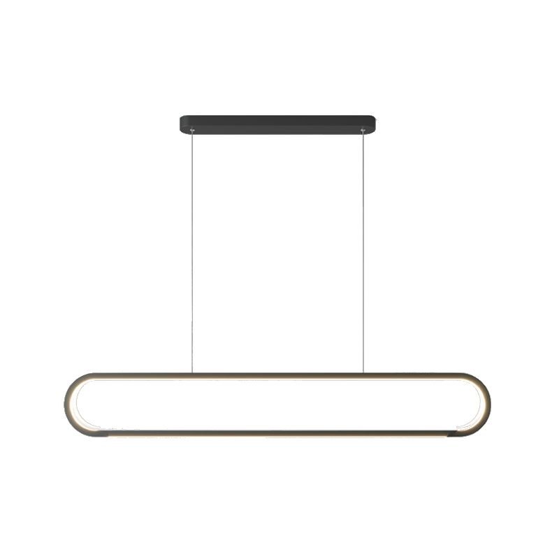 Linear Shape Island Pendants Contemporary Style Metal 2 Light Island Pendant Lights