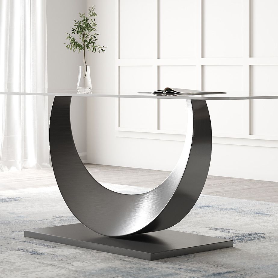 Contemporary Sintered Stone Table Set 1/3/4/5/7 Pieces Dining Set for Dining Areas