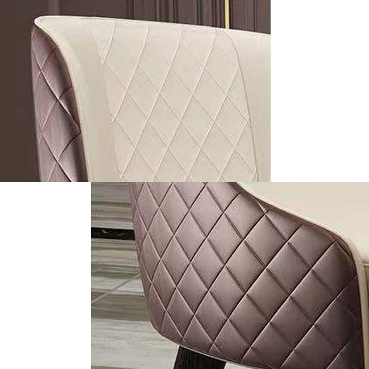 Chaises de salle à manger de style nordique glamour, chaise d'appoint en bois sans accoudoirs pour cuisine (Ensemble de 2)