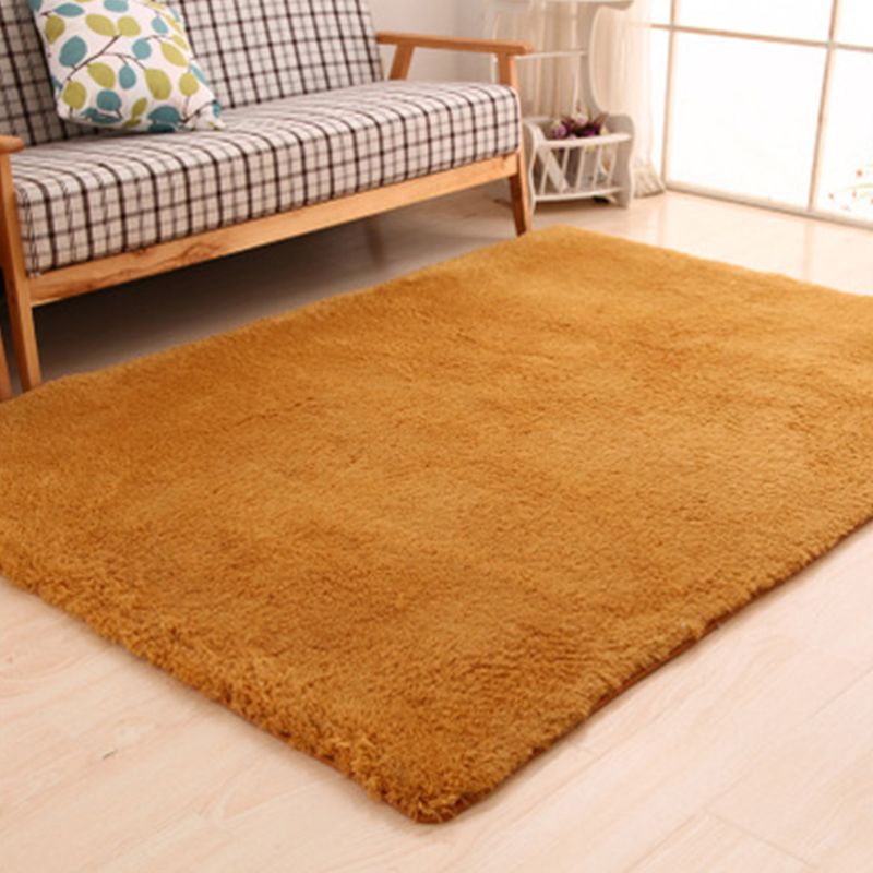 Tapis de couleur unie mignonne en acrylique multicolo