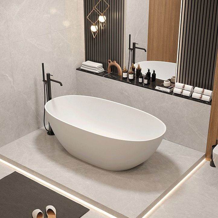 Stone Soaking Bathtub Modern Antique Finish Freestanding Bath Tub