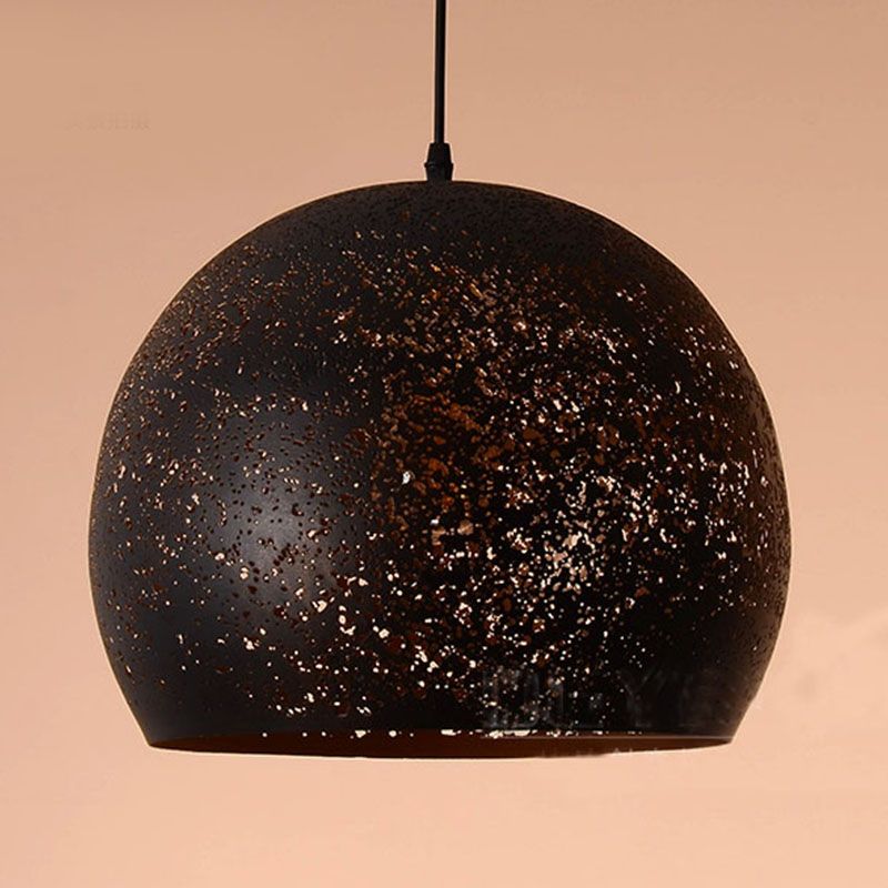 Modern Minimalist Pendant Light, Metallic Single-Light Hanging Pendant Lights in Black