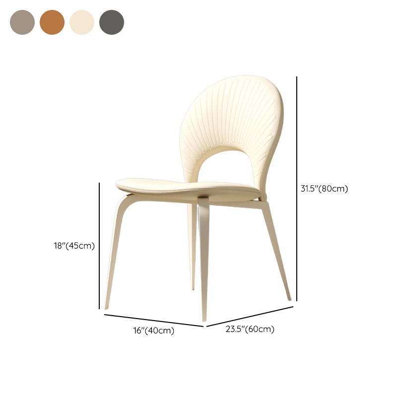 White Legs Contemporary Upholstered Dining Room Chair for Home