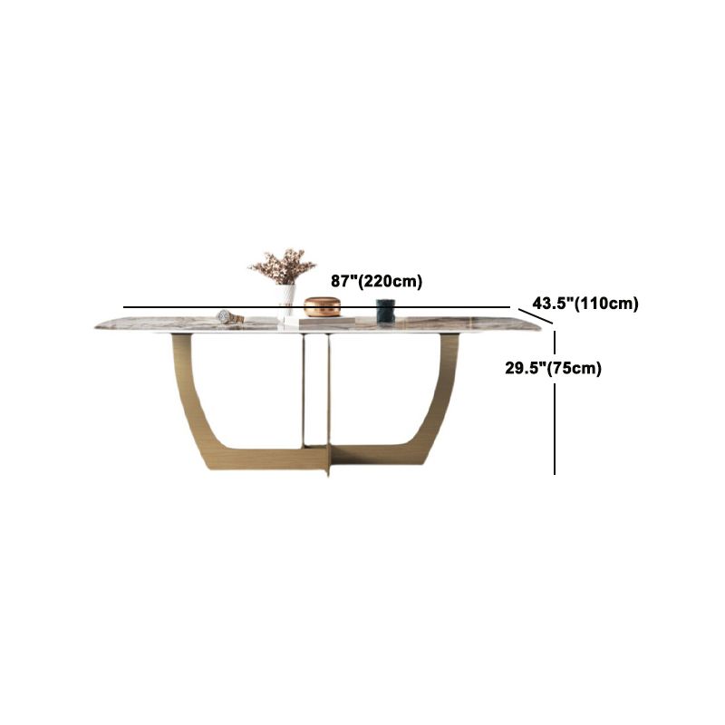 Luxurious Sintered Stone Top Dining Set Rectangle 1/4/5/6/7 Pieces Dining Table Set