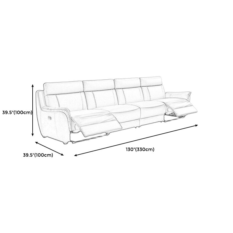 Faux Leather Recliner Sofa 39.3"W Pillow Top Arm with Sewn Pillow Back