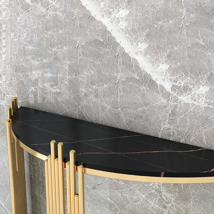 Glam Console Accent Table Antique Finish Sofa Console Table with 2 Shelves