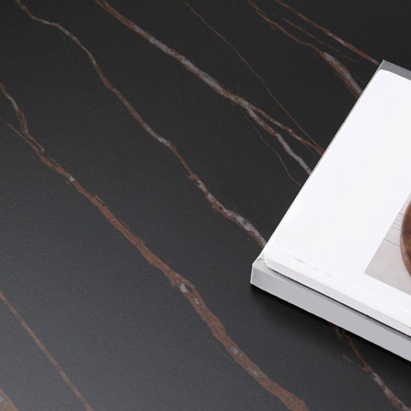 15.7"Tall Iron Sled Base Rectangular Slate Table Top Coffee Table