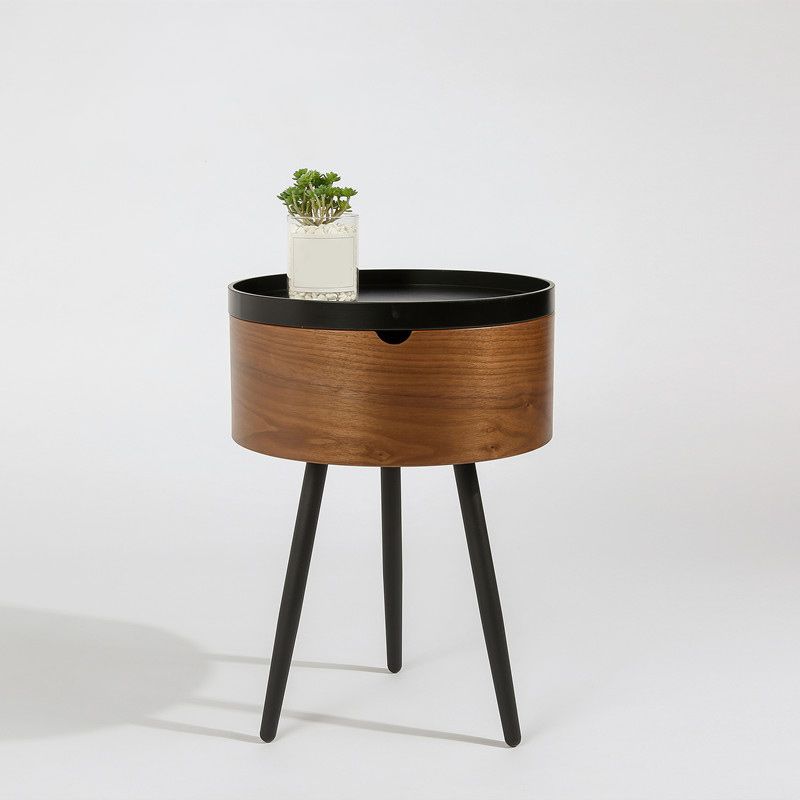 3/4 Legs Base Design Round Metal/wood Table Modern Style Coffee Table