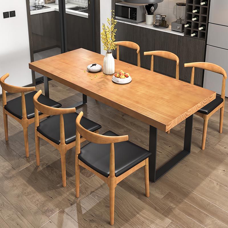 Modern 1/5/7 Pieces Dining Set Rectangle Pine Wood Dining Table for Dining Room Kitchen