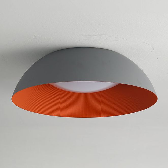Gris + Orange Dome en forme de plafond LED LEIL