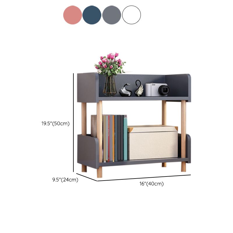Modern Etagere Shelf Bookcase Engineered Wood Open Bookcase for Study Room