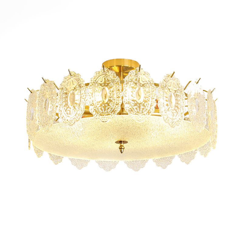 Contemporary Glass Ceiling Lamp Creative Flush Mount Light Fixture