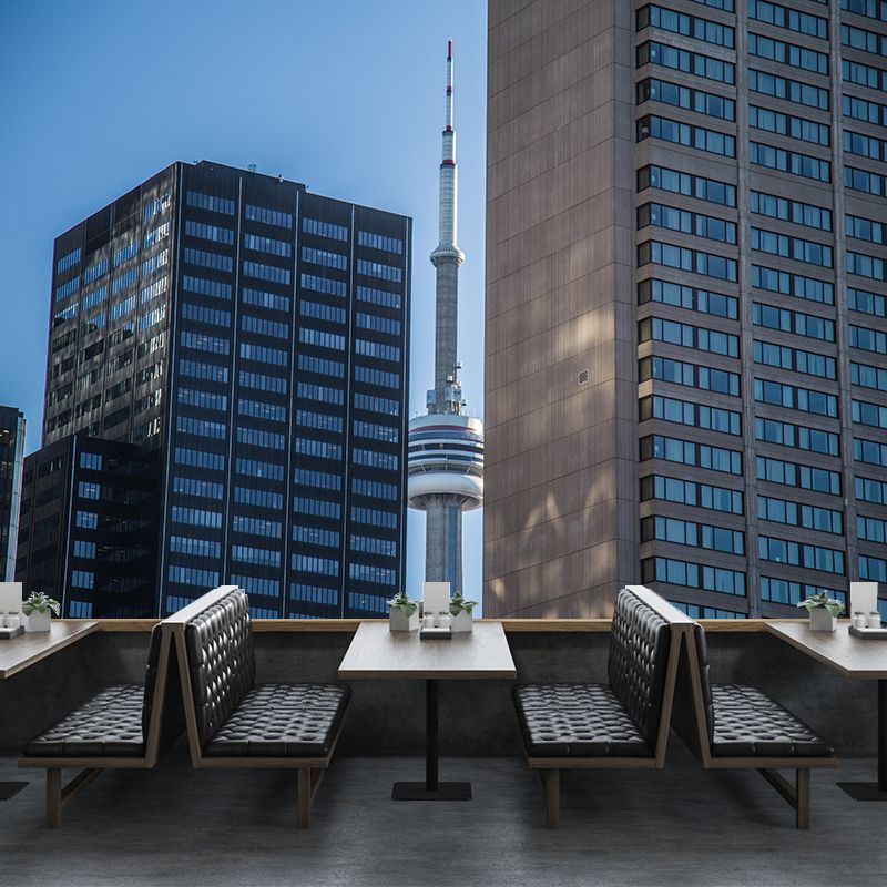 Modern Fashion City Building Murals Personalized Wall Decor for Meeting Room