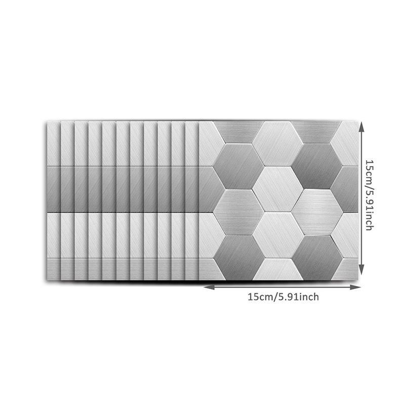 Geometry Hexagon Pattern Wallpapers 50 Pcs Modern Smooth Wall Decor for Home, Stick On