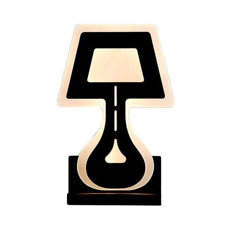 Moderne LED -Wandleuchten mit Acrylschatten schwarz/weißer Schreibtisch -Lampen -Wandbeleuchtung in warmem/weißem Licht