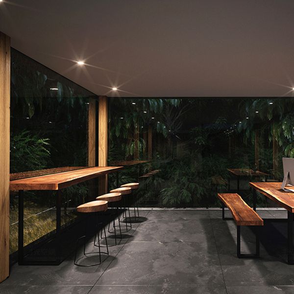 Modern Wood Counter Height Set 1/2/5 Pieces Indoor Natural Counter Set