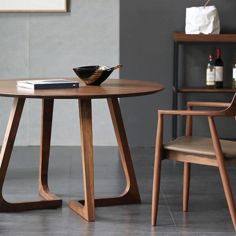 Kiefer Massivholz Esstisch zeitgenössischer Abend Tisch mit doppelter Sockel