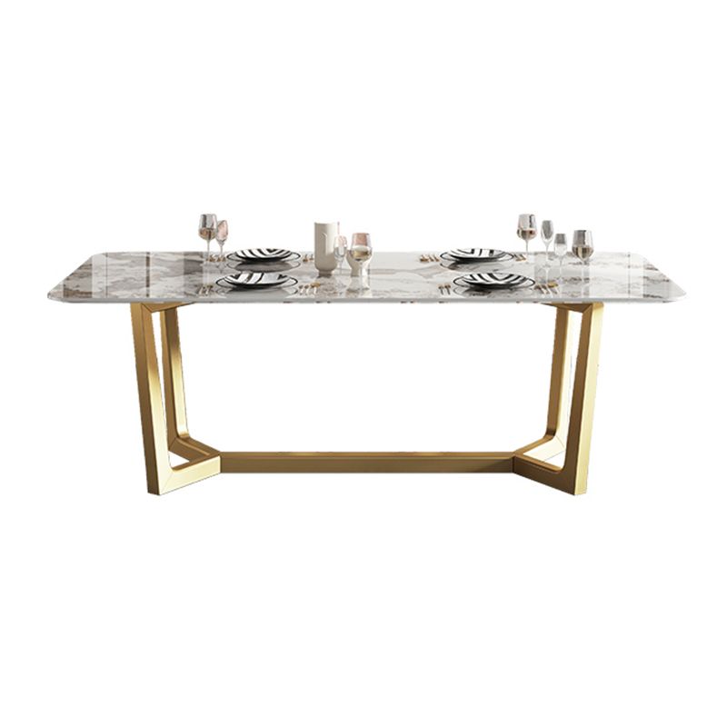 Nordic 1/4/5/6/7 Pieces Dining Set Sintered Stone Dining Table with Leather Chairs