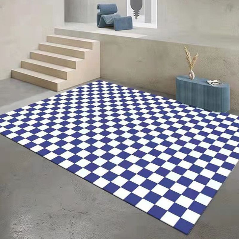 Green Modern Area Carpet Geometric Pattern Polyester Area Rug Non-Slip Rug for Home Decor