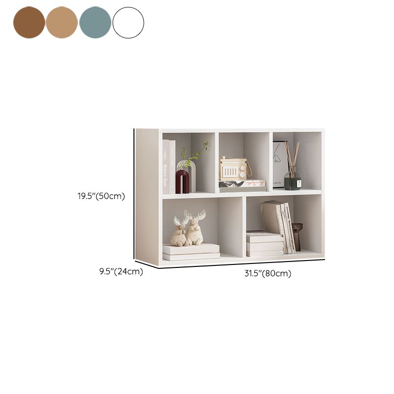 Standard Closed Back Bookshelf Engineered Wood Scandinavian Bookcase