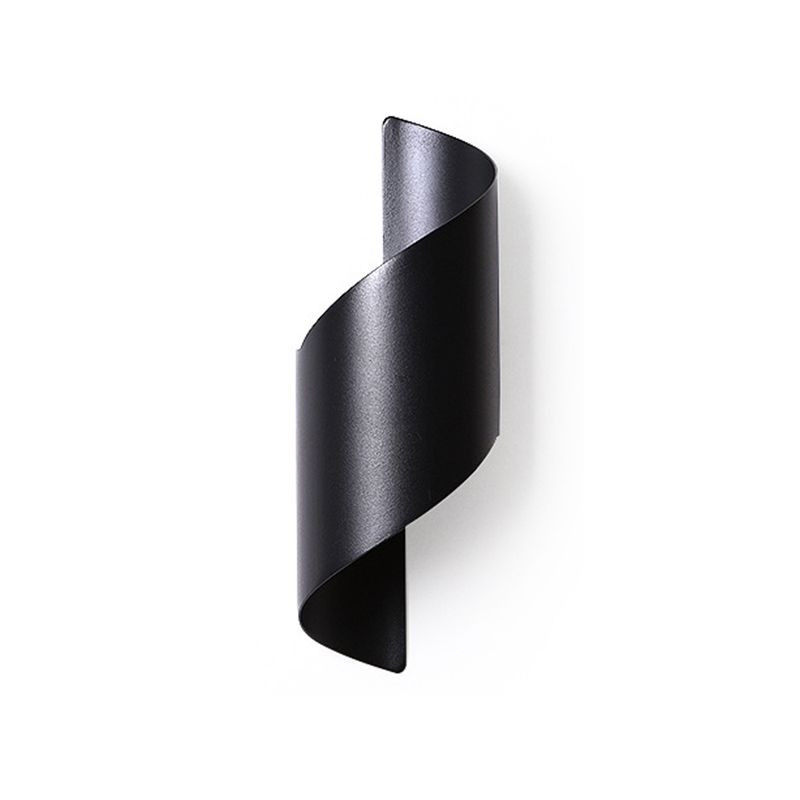 White/Black Modern Wall Mounted Sconce 1 Light Metallic Wall Light