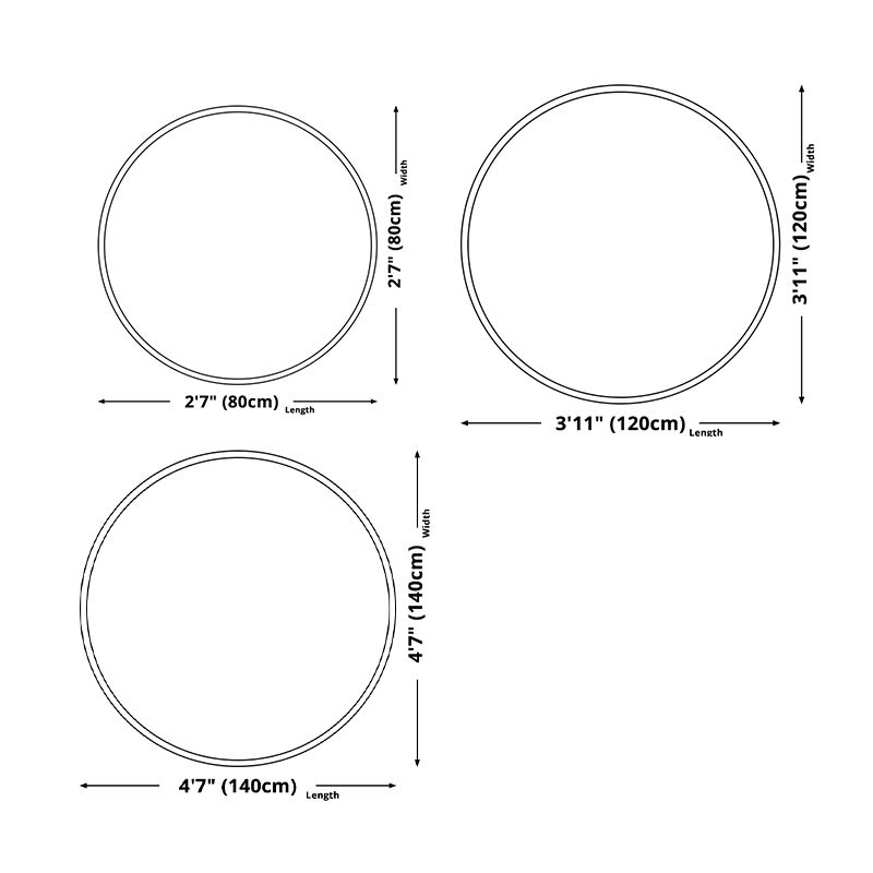 Round Geometric Indoor Rug Modern Patchwork Area Rug Polyester Anti-Slip Carpet for Living Room