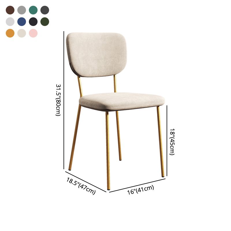 Sillas de comedor tapizadas de estilo escandinavo, respaldo abierto, silla lateral