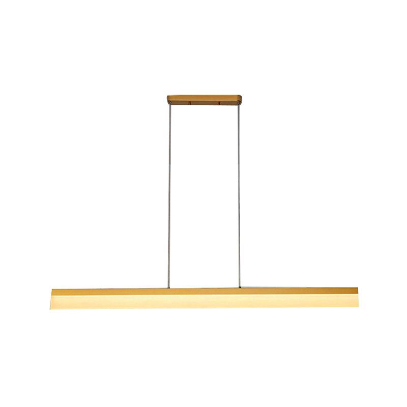 Contemporary Island Light Linear Metal 1 Light Island Ceiling Light for Kitchen