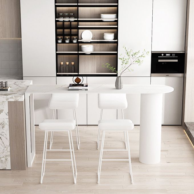 Modern 1/2/5 Pieces Sintered Stone Pub Table Set Metal Table Counter Table