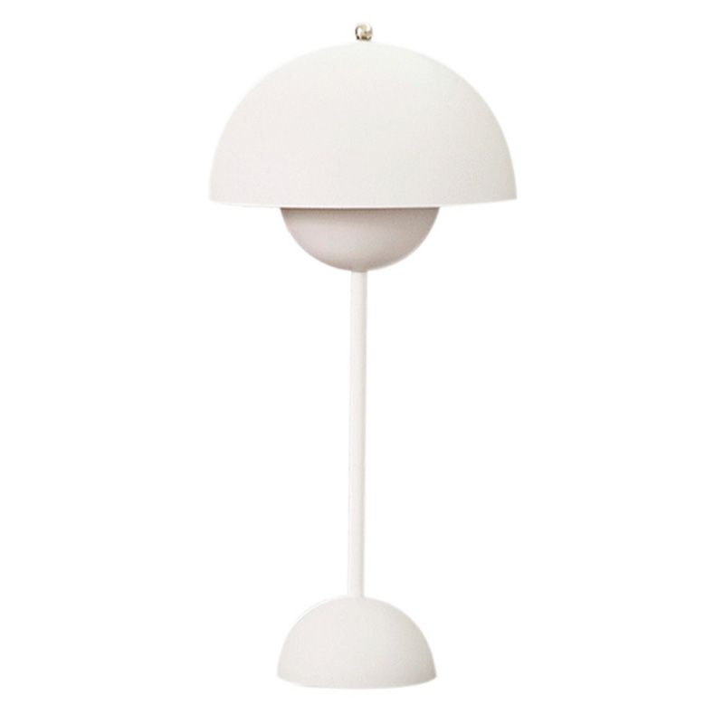 Paddestoelvormige creatieve metalen tafellamp 9,8 "Diameter Noordse macaroon-stijl bureau Licht voor slaapkamer