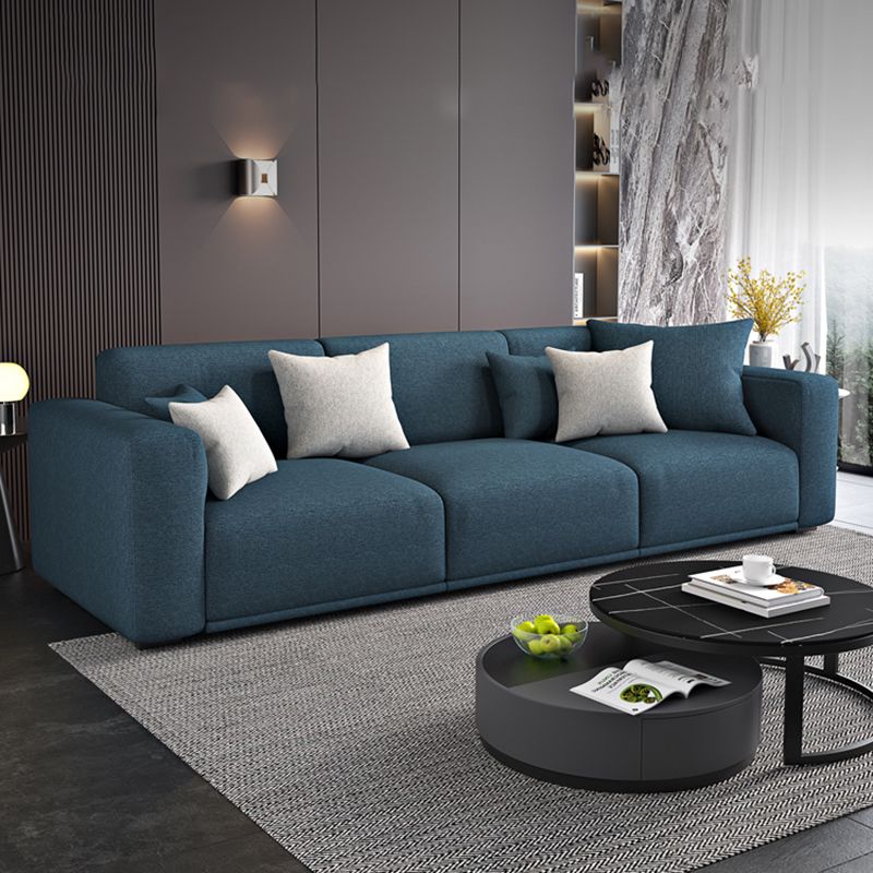 Contemporary Loose Back Seating Pillow Top Arm Beige Sofa for Apartment