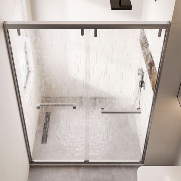Simple In-line Shower Door Glass and Metal Bathroom Shower Bath Door