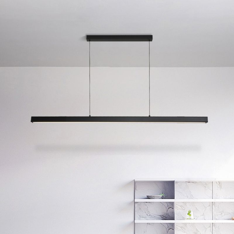 Lámpara de luz de luz simple LED lámpara colgante rectangular moderna para comedor