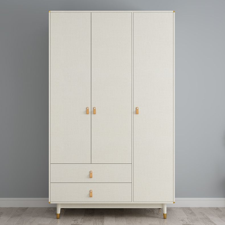 Hinged Wardrobe Closet with Drawer Engineered Wood Wardrobe Cabinet