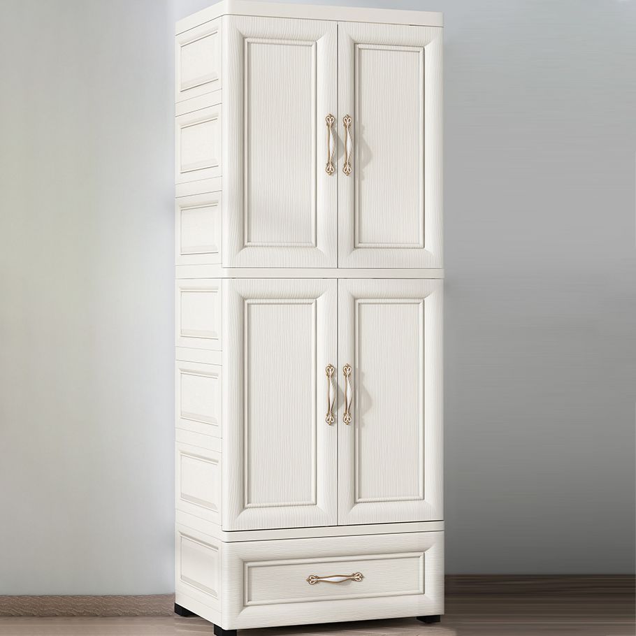 Plastic Storage Cabinet for Bedroom Modern Hinged Door Cabinet