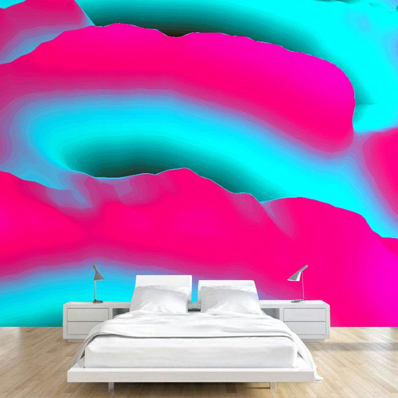 Abstract Style Illustration Mural Mildew Resistant Wallpaper Sleeping Room Wall Mural