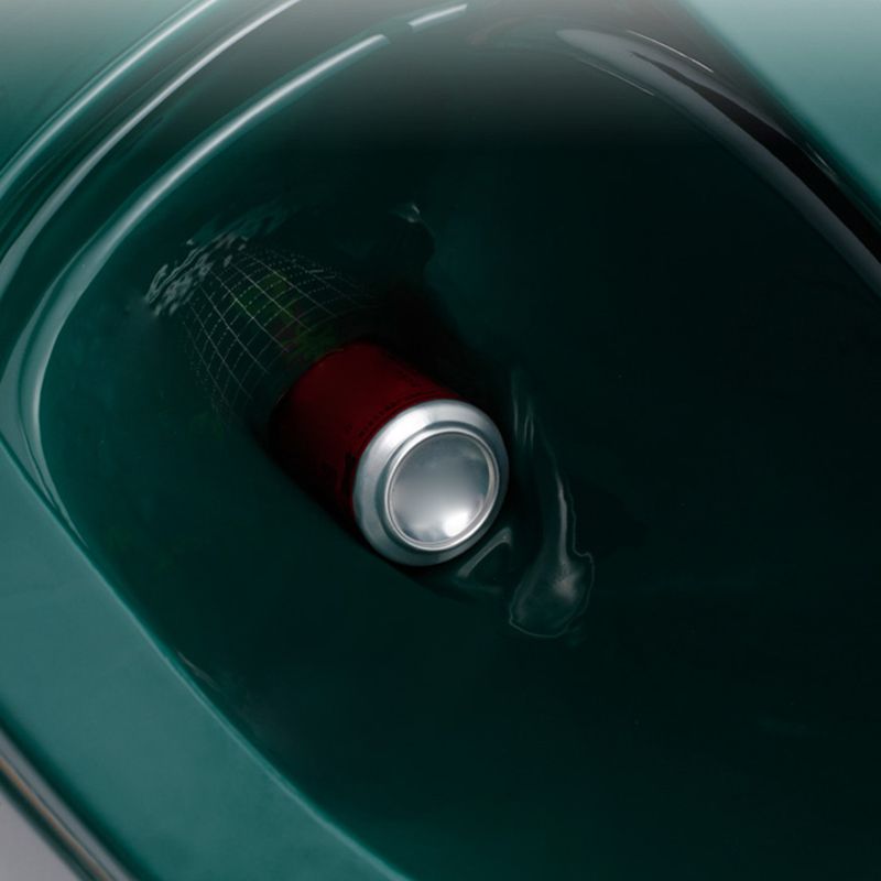 Traditional Green Ceramic Flush Toilet Floor Mounted Urine Toilet for Washroom