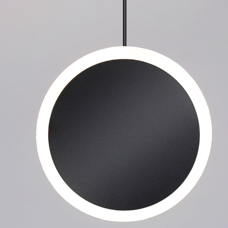 Aluminium 2-Light Circle Pendant Light Modern Modern Down Lighting pour la chambre