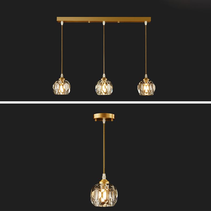 Globe Suspended Lighting armatuur Moderne Luxury Style Crystal Pendant plafondlampen voor eetkamer
