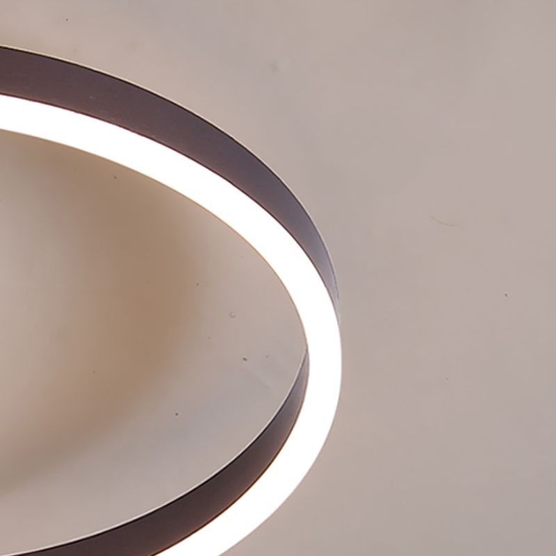 Modern Style Circle Shape Ceiling Fixtures Metal 3 Light Flush Ceiling Light Fixtures