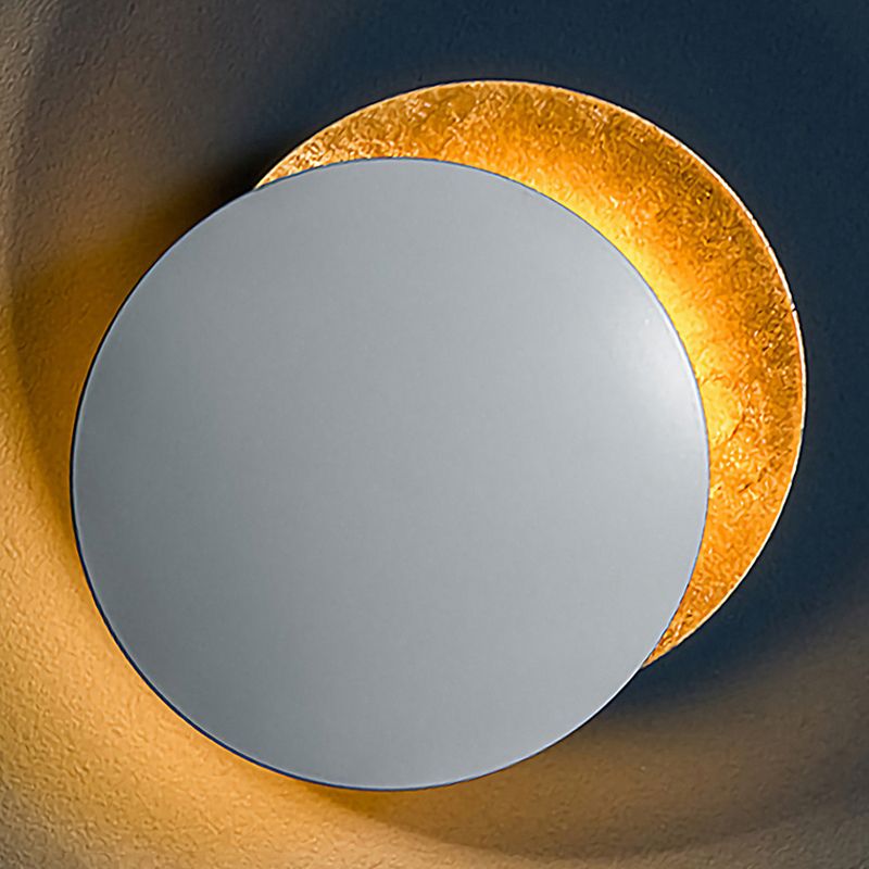 Light Luxury Metal Wall Light Circle Shape LED Rotatable Wall Lamp for Bedroom