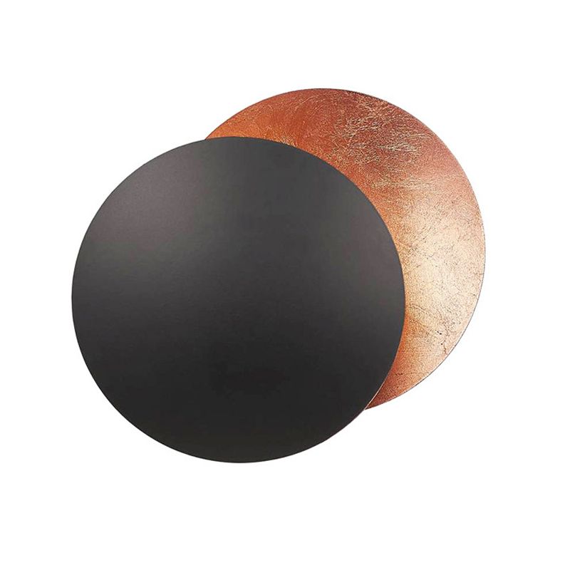 Contemporary Style Round Wall Mounted Lamps Metal 1 Light Wall Lighting